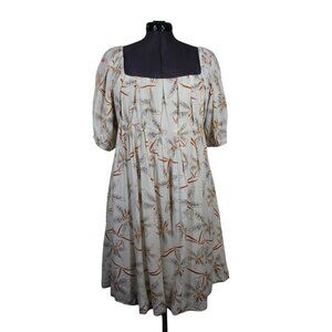 Listicle women's floral pleated front open cross back summer country dress‎ L